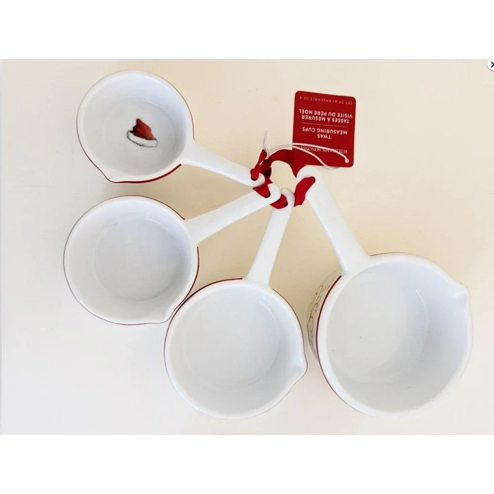 New Williams Sonoma Twas The Night Before Christmas Set of 4 Measuring Cups